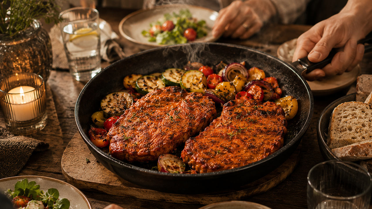 Mariniertes Schweinenackensteak "Paprika"